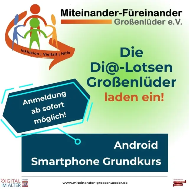JETZT ANMELDEN!!!
Anrufbeantworter 0151 47 55 23 33
👉 Komm vorbei, lerne Neues und bring gerne deine Fragen mit!

Wir freuen uns auf dich! 🙌

#dialotsen #hessen  #dialotsenstützpunkt #dialotsengrossenlueder #digitalimalter #digital #großenlüder #müs #eichenau #bimbach #uffhausen #lütterz #luetterz #kleinlueder #gemeinde #gemeinschaft #ehrenamt #austausch #manlerntnieaus #zusammengehtsleichter #hilfsangebot #hilfe #unterstützung #MiteinanderFüreinanderGroßenlüder #miteinanderfuereinandergrossenlueder #miteinanderfuereinander #miteinanderhessen #ehrenamt #WhatsApp #whatsappkanal