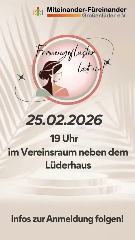 Etwas Neues entsteht! ✨ 

Wir eröffnen einen Raum, in dem Austausch, Klarheit und Wohlfühlen selbstverständlich werden.

Ein Ort, an dem Frauen einander stärken, zuhören, unterstützen und wachsen dürfen.

Dieser Abend wird speziell für Frauen im Alter von Mitte 30 bis Ende 40 vorbereitet. 

🗓️ SAVE THE DATE 25.02.2026 - 19 Uhr 
🩷 An diesem Abend zu Gast bei uns @anne.friess.hormone
@simonebraehler.emdr

Weil Verbundenheit Frauen stark macht – und weil echte Begegnung wertvoll ist. 💛 

Bald kann man sich anmelden! Weitersagen und Termin im Kalender freihalten! #Mamazeit

#austausch #unterstützung #gemeinschaft