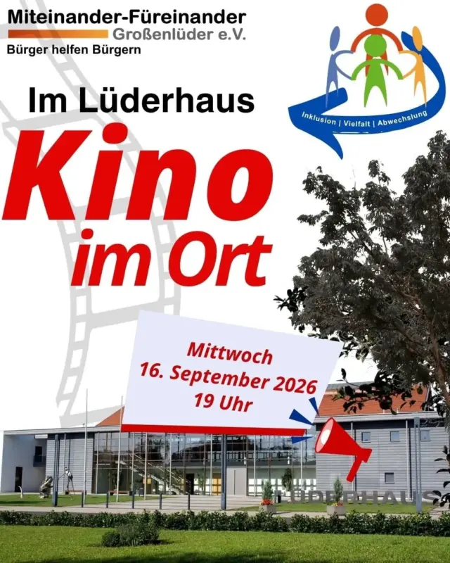 ❤️-liche Einladung - Mittwoch 16.09.2026

*** 19 UHR im Lüderhaus ***

 Kino im Ort - 🎥🎞️

🗓 SAVE THE DATE 🗓

Wir freuen uns auf zahlreiche Besucher. 

Der Inhalt ist den Bildern zu entnehmen. 

#miteinanderfuereinander MiteinanderFüreinanderGroßenlüder #kinoimort